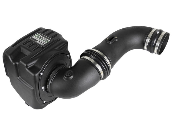 aFe Quantum Pro DRY S Cold Air Intake System 08-10 GM/Chevy Duramax V8-6.6L LMM - Dry - Bull Strap