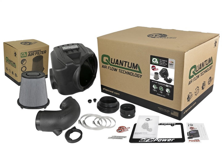 aFe Quantum Pro DRY S Cold Air Intake System 94-02 Dodge Cummins L6-5.9L - Dry - Bull Strap