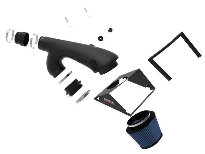 aFe Rapid Induction Cold Air Intake System w/Pro 5R Filter 2021+ Ford F-150 V6-3.5L (tt) - Bull Strap