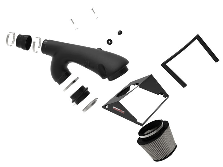 aFe Rapid Induction Cold Air Intake System w/Pro DRY S Filter 2021+ Ford F-150 V6-3.5L (tt) - Bull Strap