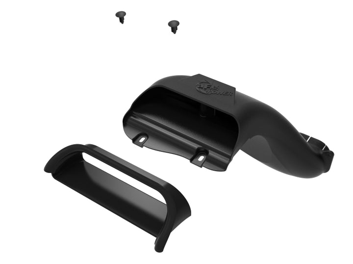 aFe Rapid Induction Dynamic Air Scoop 2021+ Ford F-150V6/V8 - Black - Bull Strap