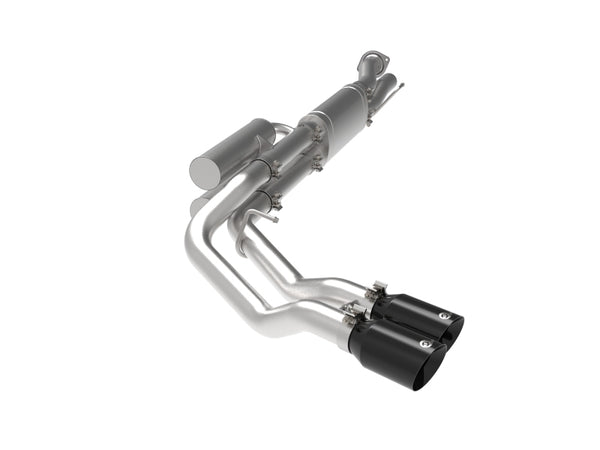 aFe Rebel Series 3in 409 SS Cat-Back Exhaust w/ Black Tips 17-20 Ford F-250/F350 V8 6.2L/7.3L - Bull Strap
