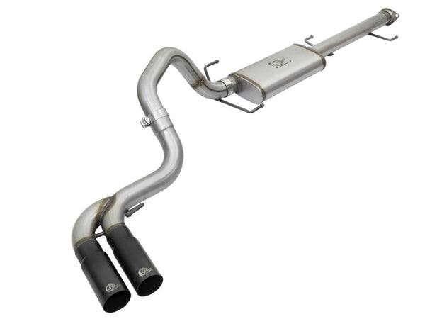 aFe Rebel Series 3in Stainless Steel Cat-Back Exhaust System w/Black Tips 07-14 Toyota FJ Cruiser - Bull Strap
