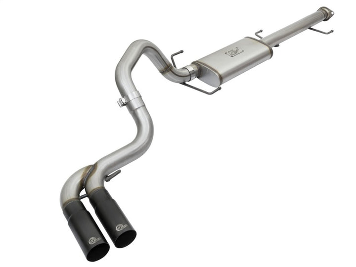 aFe Rebel Series 3in Stainless Steel Cat-Back Exhaust System w/Black Tips 07-14 Toyota FJ Cruiser - Bull Strap