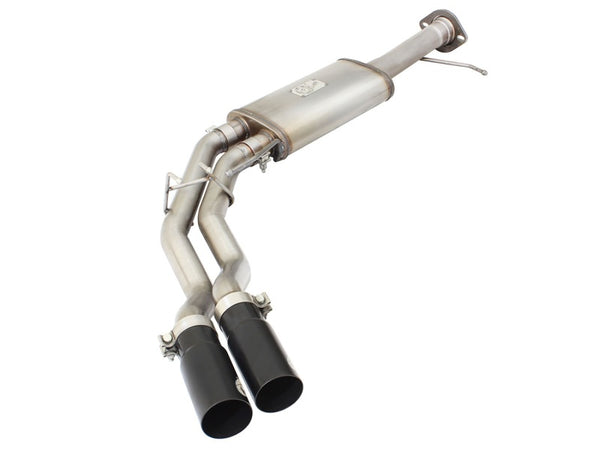 aFe Rebel Series Exhaust SS Front Side Exit CB w/ Black Tips 10-14 Ford F150 Ecoboost V8 6.2L - Bull Strap