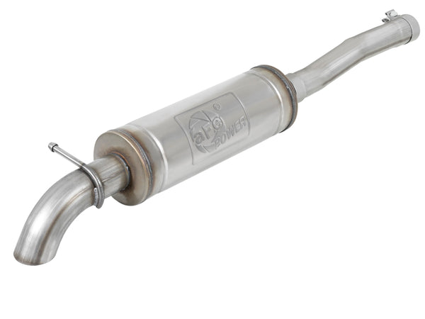 aFe Rock Basher 3in 409 SS Cat-Back Turn-Down Exhaust 12-18 Jeep Wrangler (JK) V6 3.6L/ 07-11 3.8L - Bull Strap