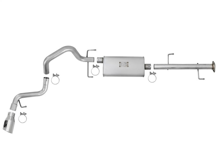 aFe Scorpion 2-1/2in Alum Steel Cat-Back Exhaust w/ Polished Tips 07-17 Toyota FJ Cruiser V6 4.0L - Bull Strap