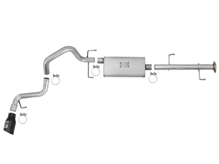 aFe Scorpion 2-1/2in Aluminized Steel Cat-Back Exhaust w/ Black Tips 07-17 Toyota FJ Cruiser V6 4.0L - Bull Strap