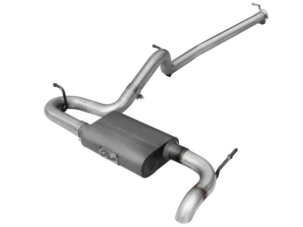aFe Scorpion Exhaust System Cat Back 2.5in Aluminized Hi-Tuck 07-18 Jeep Wrangler JK V6 3.6/3.8L - Bull Strap