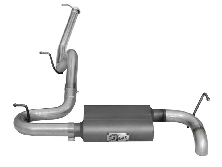 aFe Scorpion Exhaust System Cat Back 2.5in Aluminized Hi-Tuck 07-18 Jeep Wrangler JK V6 3.6/3.8L - Bull Strap