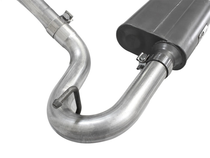 aFe Scorpion Exhaust System Cat Back 2.5in Aluminized Hi-Tuck 07-18 Jeep Wrangler JK V6 3.6/3.8L - Bull Strap