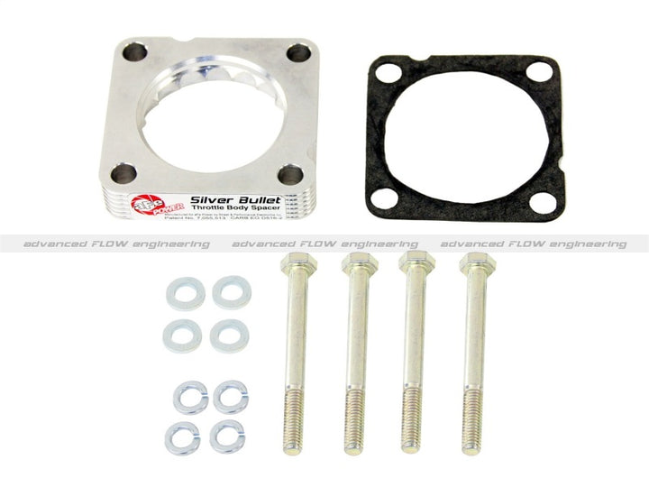 aFe Silver Bullet Throttle Body Spacer 12 Honda Civic Si  / 08-12 Honda Accord / 09-12 Acura TSX - Bull Strap