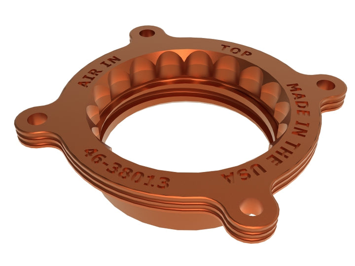 aFe Silver Bullet Throttle Body Spacers TBS 22-23 Toyota GR86 H4-2.4L - Orange - Bull Strap