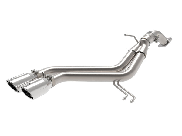 aFe Takeda 13-17 Hyundai Veloster L4-1.6L 2-1/2in 304 SS Axle-Back Exhaust w/ Polished Tips - Bull Strap