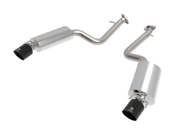 aFe Takeda 14-22 Lexus IS350 V6 2.5in. 304 Stainless Steel Axle-Back Exhaust System w/ Black Tip - Bull Strap