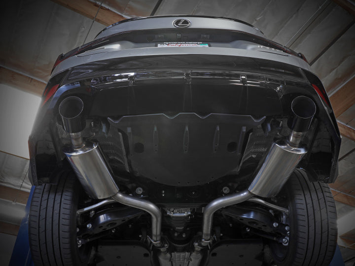aFe Takeda 14-22 Lexus IS350 V6 2.5in. 304 Stainless Steel Axle-Back Exhaust System w/ Black Tip - Bull Strap