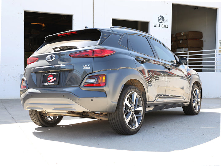 aFe Takeda 2-1/2in 304 SS Axle-Back Exhaust 18-21 Hyundai Kona L4 1.6L (t) - Bull Strap