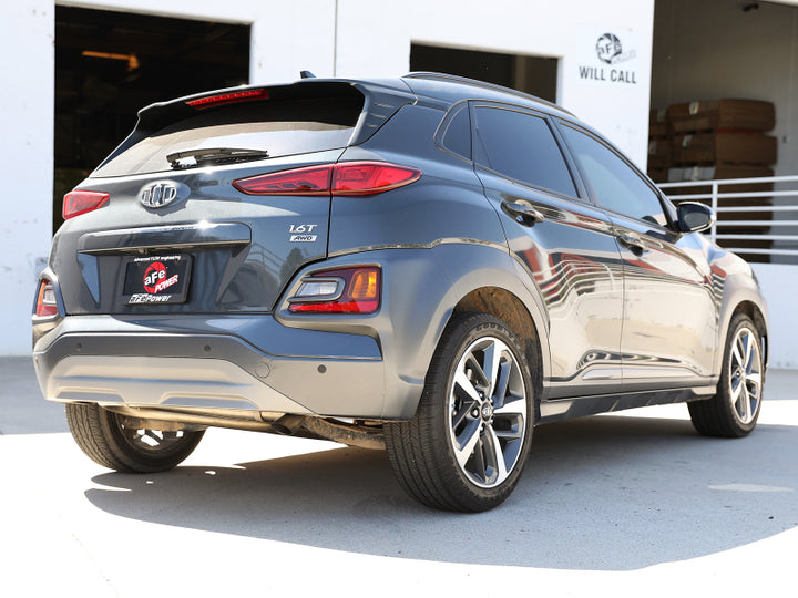 aFe Takeda 2-1/2in 304 SS Axle-Back Exhaust (No Muffler) 18-21 Hyundai Kona L4 1.6L (t) - Bull Strap