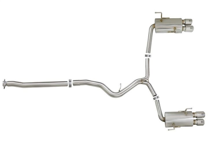 aFe Takeda 3in SS Exhaust Cat-Back 15-16 Subaru WRX/STI 2.0L/2.5L Polished Tips - Bull Strap