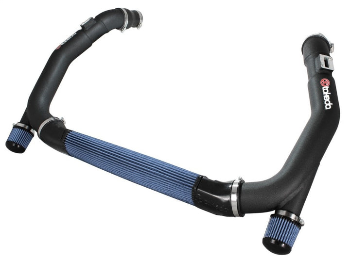 aFe Takeda Air Intake System Stage-2 PRO 5R 09-14 Nissan GT-R V6 3.8L (tt) - Black - Bull Strap