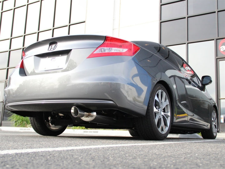 aFe Takeda Exhaust 304SS Axle-Back w/ Polished Tip 12-15 Honda Civic L4 1.8L - Bull Strap
