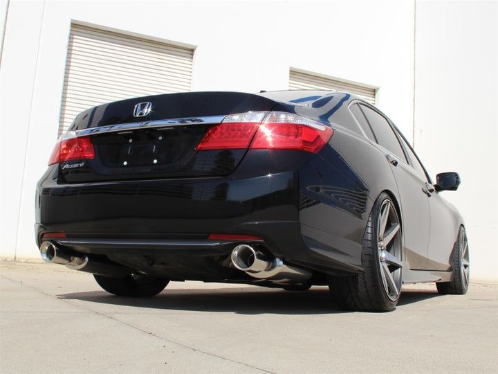aFe Takeda Exhaust 304SS Dual Cat-Back w/ Polished Tips 13-17 Honda Accord  LX/EX/EX-L Sedan L4 2.4L - Bull Strap