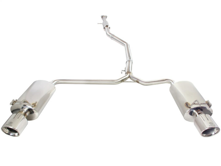 aFe Takeda Exhaust 304SS Dual Cat-Back w/ Polished Tips 13-17 Honda Accord  LX/EX/EX-L Sedan L4 2.4L - Bull Strap
