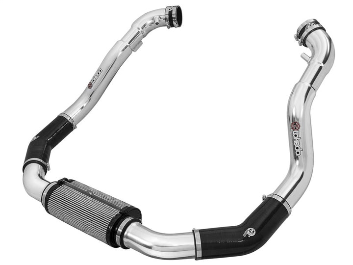 aFe Takeda Intake Stage-2 Polished Pro DRY S 09-17 Nissan 370Z V6 3.7L - Bull Strap