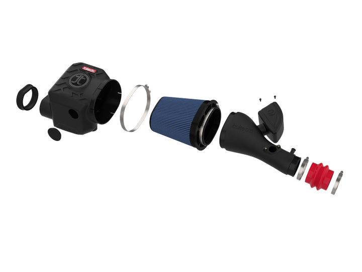 aFe Takeda Momentum Cold Air Intake System w/ Pro 5R Filter 16-19 Toyota Tacoma V6-3.5L - Bull Strap