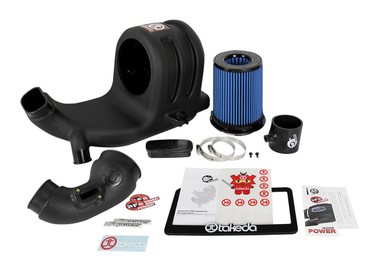 aFe Takeda Momentum Pro 5R Cold Air Intake System 15-18 Honda Fit I4-1.5L - Bull Strap