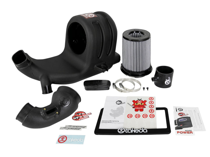 aFe Takeda Momentum Pro DRY S Cold Air Intake System 15-18 Honda Fit I4-1.5L - Bull Strap