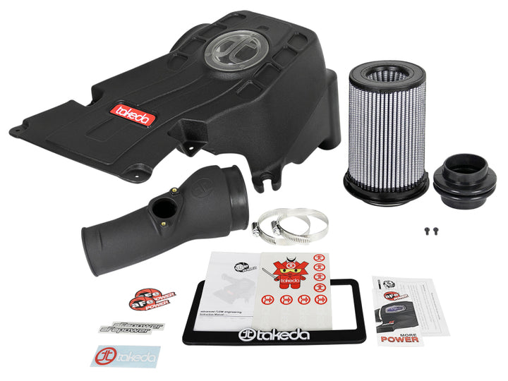 aFe Takeda Momentum Pro Dry S Cold Air Intake System 2018 Honda Accord I4 1.5L (t) - Bull Strap