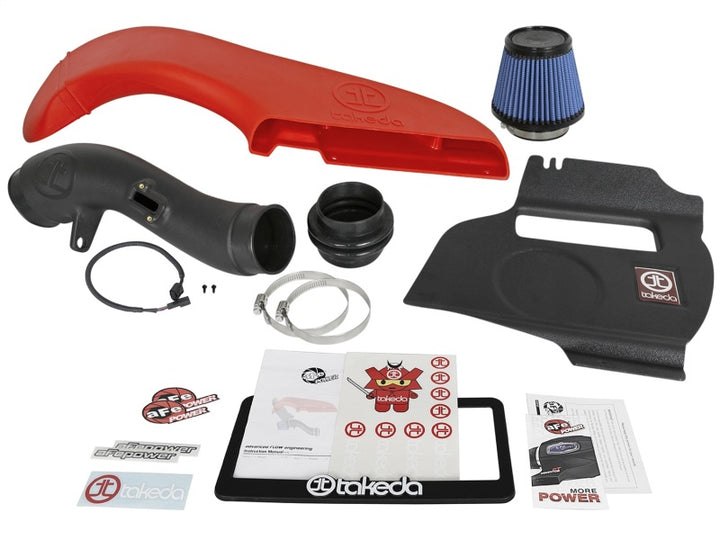aFe Takeda Stage-2 PRO 5R Cold Air Intake System 15-18 Subaru WRX H4 2.0L (t) - Bull Strap
