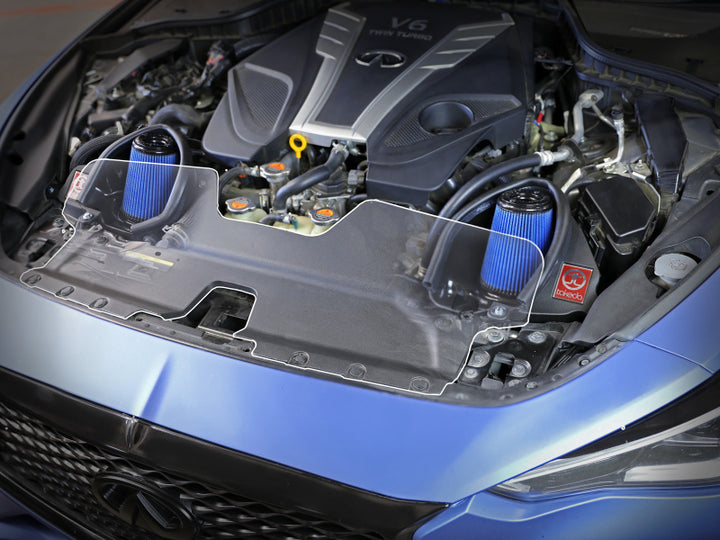 aFe Takeda Stage-2 Pro 5R Cold Air Intake System 16-19 Infinity Q50/Q60 V6-3.0L (tt) - Bull Strap
