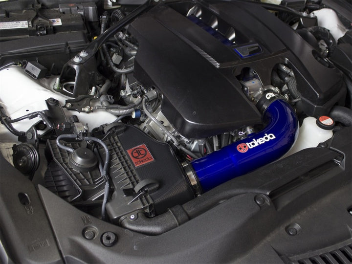 aFe Takeda Stage-2 Pro Dry S Cold Air Intake System 15-17 Lexus RC F 5.0L V8 - Bull Strap