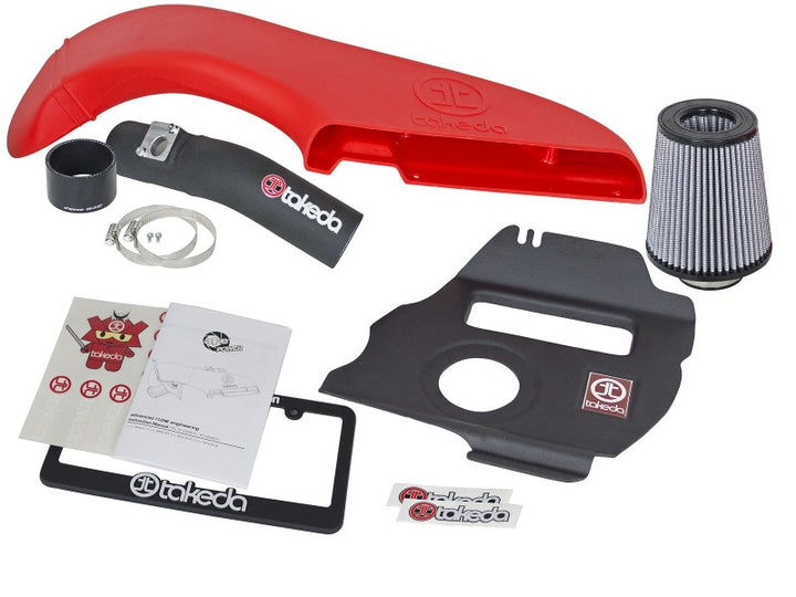 aFe Takeda Stage 2 Pro Dry S Cold Air Intake System 15-17 Subaru STI H4-2.5L (t) - Bull Strap