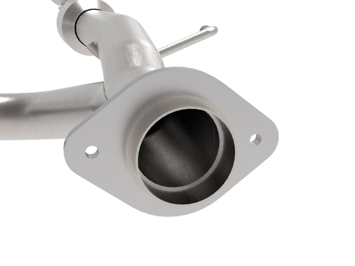aFe Toyota Tacoma 05-15 V6-4.0L Twisted Steel Y-Pipe w/ Cat - Bull Strap