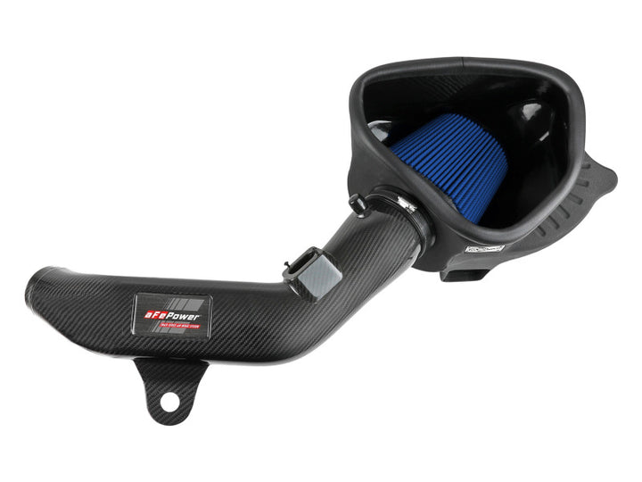 aFe Track Series Carbon Fiber Intake w/Pro 5R Filter BMW M2 (F87) 16-18 L6-3.0L (t) N55 - Bull Strap
