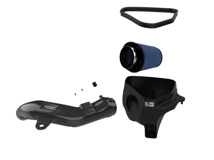 aFe Track Series Carbon Fiber Intake w/Pro 5R Filter BMW M2 (F87) 16-18 L6-3.0L (t) N55 - Bull Strap