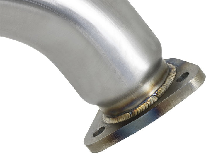 aFe Twisted Steel 3in Rear Down-Pipe/Mid Pipe 2017+ Honda Civic Type R I4 2.0L (t) - Bull Strap