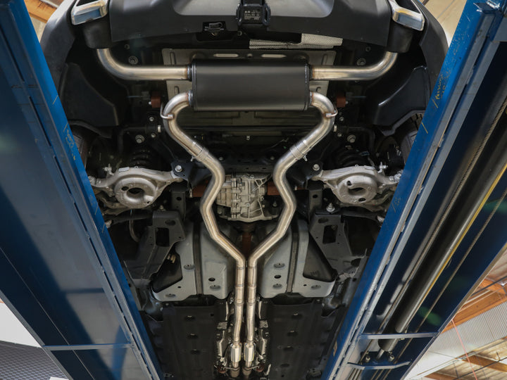 aFe Vulcan Series 2 1/2in 304 SS Cat-Back 19-20 Ford Edge ST V6 2.7L(tt) - Bull Strap