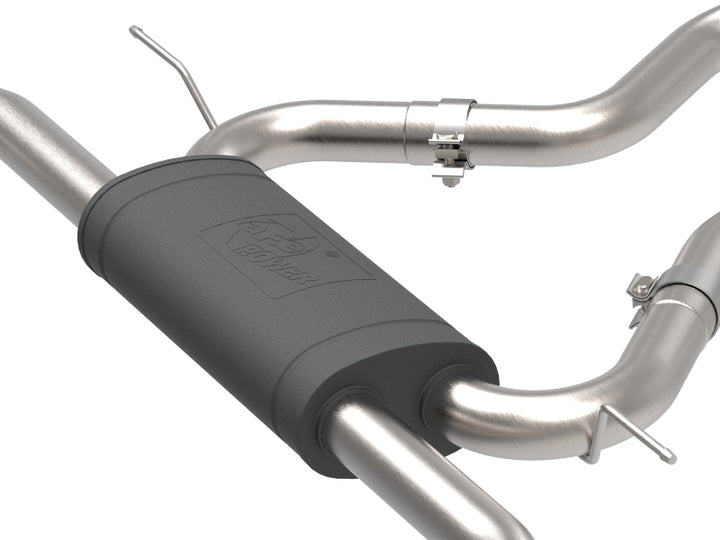 aFe Vulcan Series 2 1/2in 304 SS Cat-Back 19-20 Ford Edge ST V6 2.7L(tt) - Bull Strap