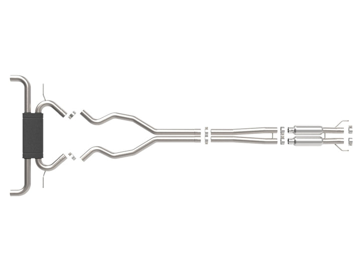 aFe Vulcan Series 2 1/2in 304 SS Cat-Back 19-20 Ford Edge ST V6 2.7L(tt) - Bull Strap