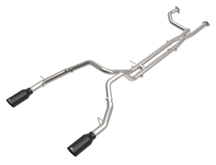 aFe Vulcan Series 3in 304SS Cat-Back Exhaust 21+ Ram 1500 TRX V8-6.2L w/ Black Tips - Bull Strap