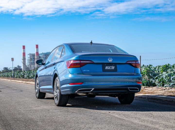 Borla 2019 Volkswagen Jetta 1.4L 2.5in Pipe Dia 2.5in Tip Turn Down Pipe S Type Catback Exhaust - Bull Strap