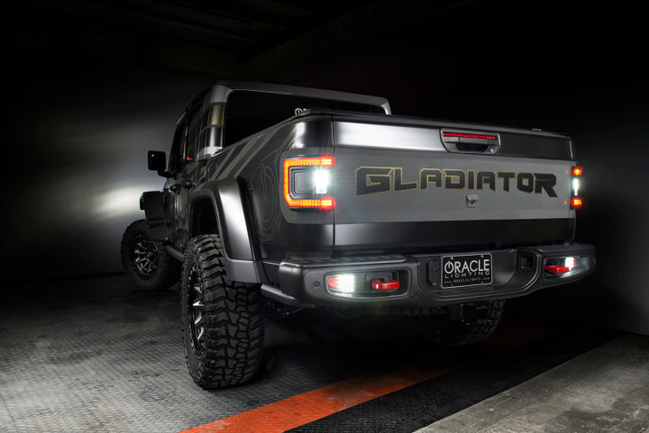 Oracle 2020+ Jeep Gladiator JT Flush Mount LED Tail Lights -  Tinted Lens - Bull Strap
