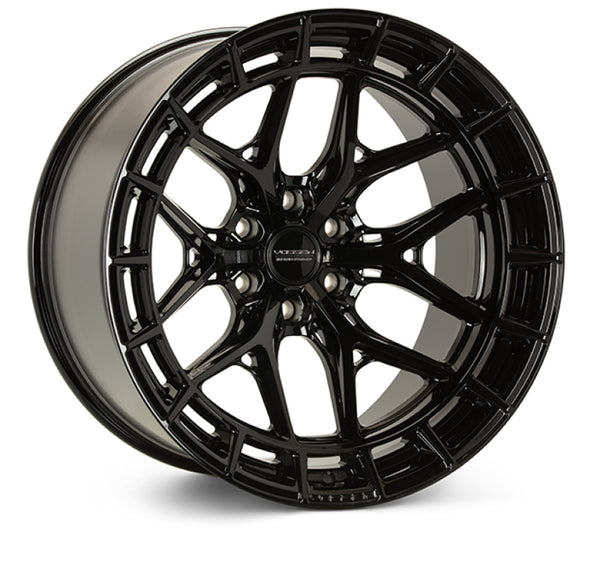 Vossen HFX-1 17x9 / 6x139.7 / ET0 / Deep / 106.1 CB - Gloss Black Wheel - Bull Strap