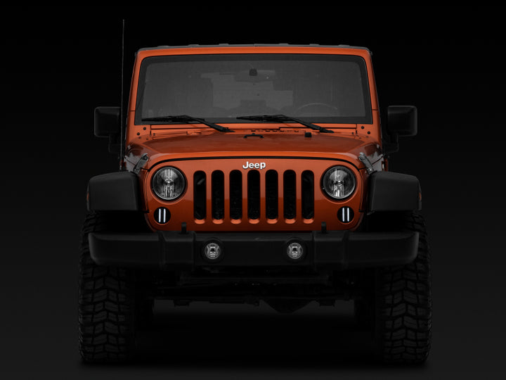 Raxiom 07-18 Jeep Wrangler JK Axial Series LED Front Turn Signals (Smoked) - Bull Strap