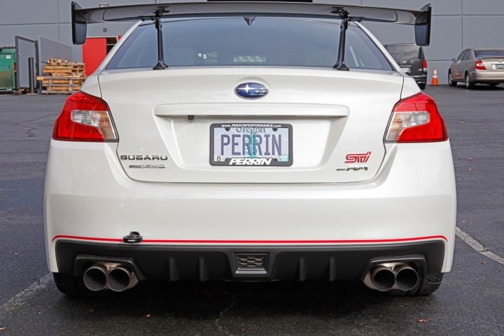 PERRIN 15-21 Subaru WRX/STI Tow Hook Kit (Rear) - Black - Bull Strap