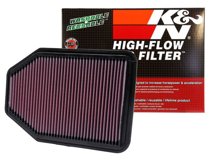 K&N 07-10 Jeep Wrangler 3.8L V6 Drop In Air Filter - Bull Strap